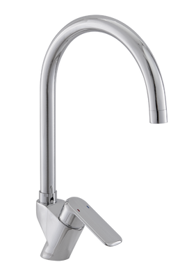 Chrome Kitchen Mixer Faucet Easy Installation Suitable For Kitchen T93012